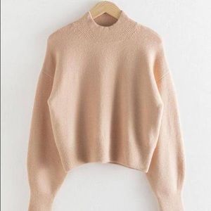 & Other Stories Mock Neck Sweater in Beige